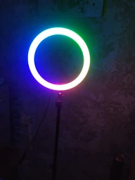 Кольцевая светодиодная цветная лампа RGB LED MJ30 Набор блогера селфи кольцо со штативом Мультиколор 30 см