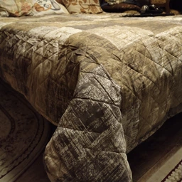 Стеганое покрывало Home Line. 1910740 15-1316 бежевое-160х210 см фото от покупателей 2