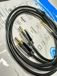 Кабель Vention 3.5 мм - 2RCA 3 м Hi-Fi, позолоченные контакты Черный (BCFBI) фото от покупателей 1
