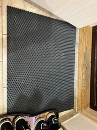 Килимок придверний в передпокій, для взуття, брудозахисний EVAPUZZLE 80x60 см сірий фото від покупців 5