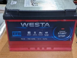Автомобильный аккумулятор Westa 6CT-78 А RED EFB