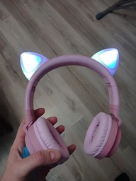 Беспроводные LED наушники с кошачьими ушками Fingertime BT028C Purple(JBT028CPurple) фото от покупателей 5