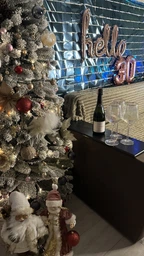 Шторка для фотозони кубиками 2 м на 1 м блакитний