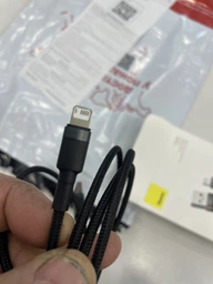 Кабель зарядный Baseus Cafule Cable USB to Lightning 2.4A 1 м Grey Black (CALKLF-BG1) фото от покупателей 1
