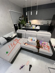 Чехлы на диванные подушки - сидушки Homytex Темно-серый нав. 50 * 70 (50/70) + 20 см