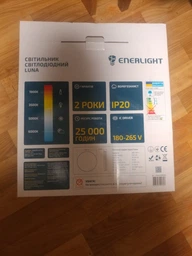 Светильник потолочный светодиодный Enerlight LUNA 18Вт 4000К (LUNA18SMD80N) фото от покупателей 6