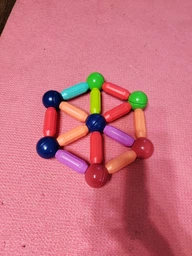 Детский магнитный 3D конструктор 42 детали цветные магнитные палочки и шарики Ari&Ana фото от покупателей 11
