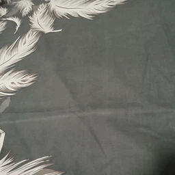 Комплект постільної білизни MirSon Полуторний Євро 160х220 см 17-0591 Feathers Black Бязь (2200007105144)