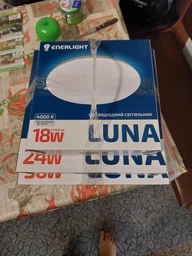 Светильник потолочный светодиодный Enerlight LUNA 18Вт 4000К (LUNA18SMD80N) фото от покупателей 4