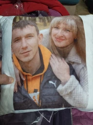 Подушка з принтом “Будь-який логотип, фото, дизайн” 35х35см Плюш 16249 фото від покупців 1