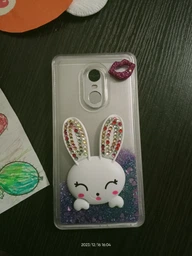 Чехол Glitter для Xiaomi Redmi Note 4x / Note 4 Global Version бампер жидкий блеск Заяц Синий фото от покупателей 1