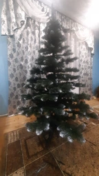 Ялинка Снігова Королева 1,00м Xatynka Зелена ялинка штучна з засніженими кінчиками та підставкою фото від покупців 12
