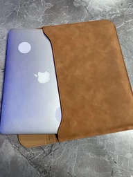 Чохол конверт для ноутбука з Еко-замші DDC для Macbook Air Pro 13"-14" Темно-сірий (DDC-PU09) фото від покупців 3