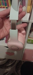 Детские беспроводные наушники CATEAR BT029I с ушками, LED-подсветкой, Bluetooth + AUX Сине-розовые фото от покупателей 3