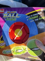 Летающий мяч трансформер LED фрисби тарелка Blast Ball disk розовый