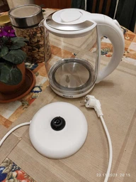 Электрочайник стеклянный ECG RK 2020 White Glas ( 2 л, 2200 Вт )