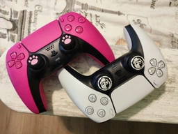 Силиконовые накладки на стики Лапки (Pink/White) для геймпадов Sony DualShock PS4 / DualSense PS5 / Xbox Series|One (2шт.) [397761036]