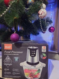Измельчитель электрический овощерезка Молния RAF R7009B 800 Вт/2 скорости/2л стеклянная чаша фото от покупателей 3
