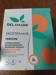 Пральний безфосфатний концентрований порошок DeLaMark Universal з ароматом апероля&nbsp;1 кг 34962