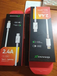 Кабель Grand-X CL-03B TypeC/Lightning 12 Вт для зарядки iPhone Черный
