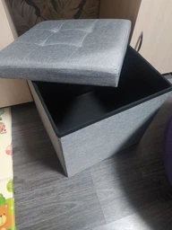 Пуф для хранения текстильный MBM HOME TH-03 Серый (TH-03 GRAY) фото от покупателей 4