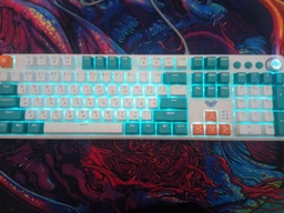 Клавиатура Aula Mechanical F2088 PRO White/Violet, plus 9 Purple keys KRGD blue (6948391234915)