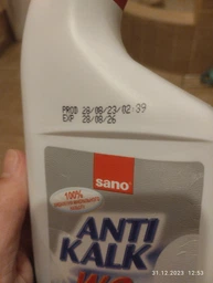 Средство для мытья унитаза Sano Anti Kalk WC 750 мл (7290000287621) фото от покупателей 1