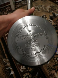 Ківш із нержавіючої сталі та кришкою Мaestro MR-3513-16s Basic 2.1л ø16см фото від покупців 5