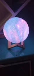 Нічник світильник галактика місяць 3D Великий 15 см Light на підставці фото від покупців 5