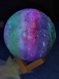 Нічник настільний LED RGB 3D Galaxy 12 см з пультом та акумулятором фото від покупців 3