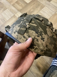 Тактичний кавер на шолом піксель з кріпленням ЗСУ, Військовий Чохол на каску маскувальний армійський піксель фото від покупців 3