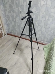 Штатив професійний 3388 для телефону, камери, лампи. Стійкий трипод з тримачем Чорний