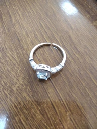 Серебряное кольцо 925 пробы 2,3 грамма с натуральным голубым топазом "Blue lagoon", размер регулируется фото от покупателей 1