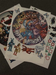 Сахарна їстівна картинка Modecor Модель Five Nights at Freddy's (FNAF) Ø20, вис. 7 см для хлопчика на торт і топпери 10,11,12,13,14,15 років (SNP - 00029)
