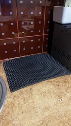 Кухоний килимок для сушіння посуду EVAPUZZLE KITCHEN 40x30 см сушарка для посуду Блакитний фото від покупців 1