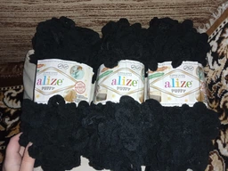 Пряжа для в'язання Alize Puffy 87 Темно-сірий