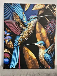 Картина за номерами з Галерейною натяжкою та Металізованими фарбами Art Millennium Метелик на квітах АМ-0573 40х50