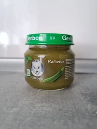 Упаковка пюре гомогенизированного овощного Gerber Кабачок для детей с 6 месяцев 80 г х 6 шт (7613287348043)