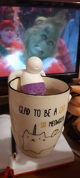 Ситечко для заварювання чаю Tea Strainer "Чоловічок mr. Big Tea", силіконове, сіре