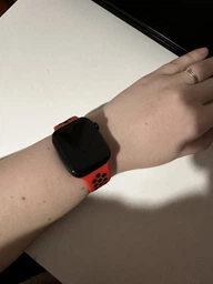 Силиконовый ремешок Fruct Nike Sport Band for Apple Watch 42/44/45/46/49 mm Black Gray фото от покупателей 16