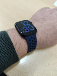 Силиконовый ремешок Fruct Nike Sport Band for Apple Watch 42/44/45/46/49 mm Black Gray фото от покупателей 14