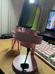 Fifine AmpliGame A8 USB микрофон с RGB подсветкой, поп фильтром, мониторингом в реальном времени - Черный