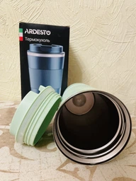 Термокружка ARDESTO Urban Peach Fuzz нержавіюча сталь 380мл Бежевий (AR2638PF) фото від покупців 1