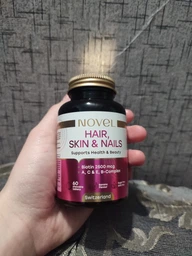Витамины для волос, кожи и ногтей, Skin, Nails & Hair, NOVEL, 60 жевательных таблеток