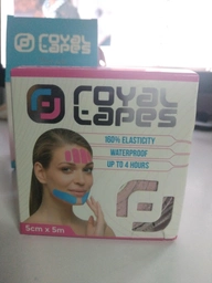 Тейп для обличя Royal Tapes face care Twins Косметологічний Світло-рожевий - 2 шт 2.5 см - 5 м