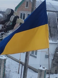 Флаг Украины большой с плотного материала 90х140 см уличный сине-желтый фото от покупателей 8