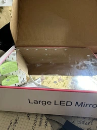 Зеркало косметическое 21х16 см 22 LED Белое