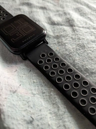 Ремешок для Amazfit BIP | Bip Lite | Bip U / Pro/ Mini | GTS | GTS 2 /3 | Gtr 42mm силиконовый перфорированный 20мм Черно Белый BeWatch (1010112) фото от покупателей 3