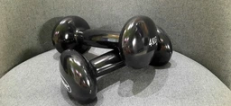 Гантели виниловые LiveUp VINYL DUMBBELL EGG HEAD 2х4кг Черный фото от покупателей 3