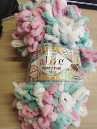 Пряжа Alize Puffy Fine Color 5946 фото від покупців 2